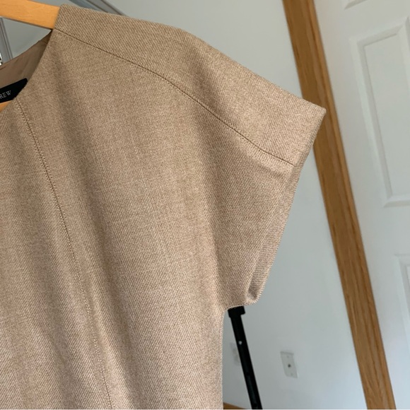 J. Crew Dolman Double Serge 100% Wool Career Dress Tan Size 8 - Picture 5 of 16